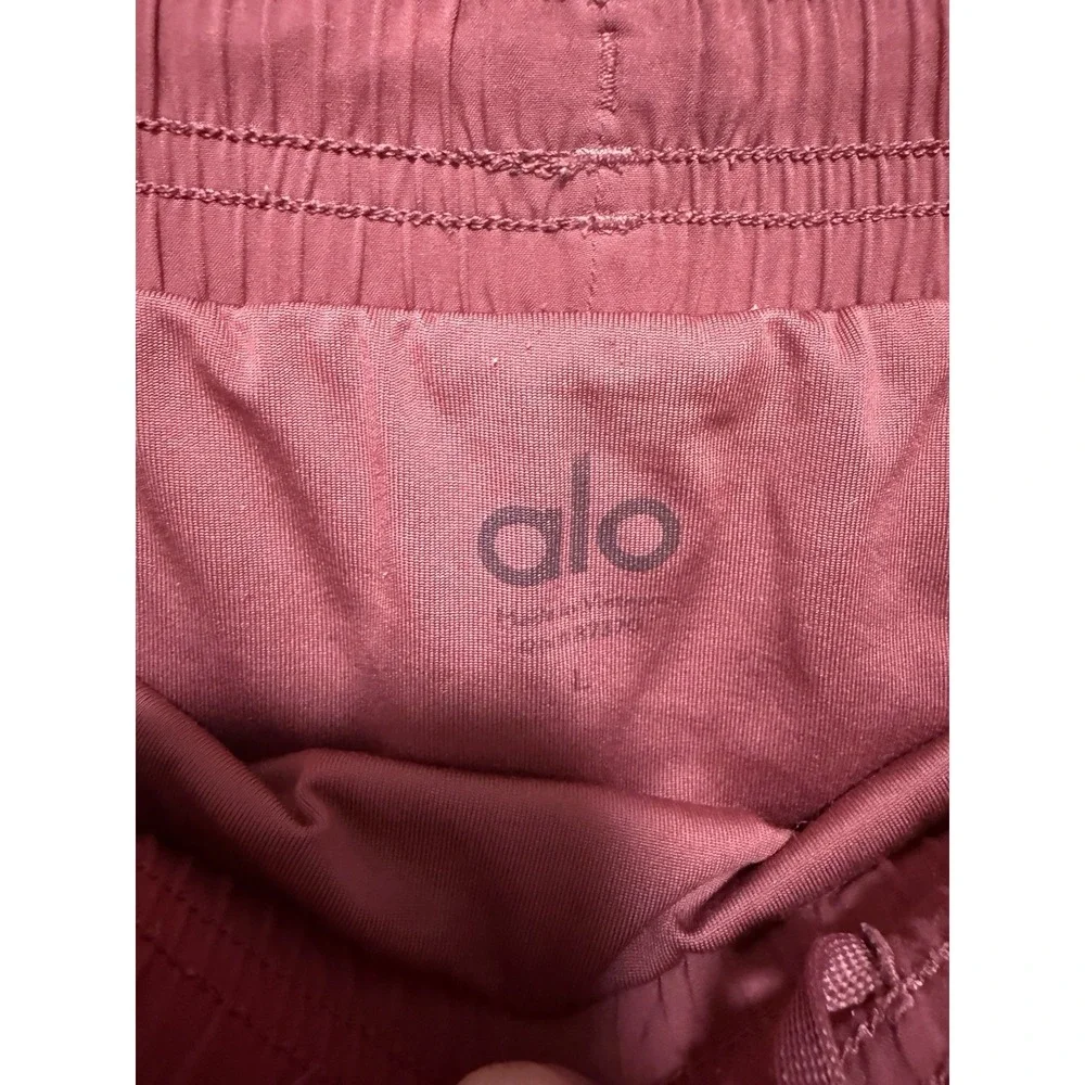 Alo Yoga Rosy Pink Lined Running Athletic Shorts Size Large